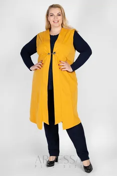 

Women's vest artessa plus size, button closure, V-shaped.