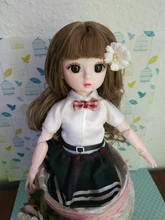 Muñeca BJD de 30 Cm, conjunto de vestido de invierno, 21 articulaciones móviles, maquillaje, bonita, ojos marrones, muñeca con falda nueva de moda, juguete para regalo DIY, 1/6