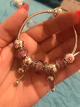 Fine-Jewelry Beads Charms Murano Bracelet Sparkling JIUHAO 925-Silver Women Original