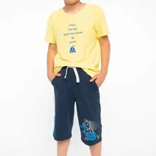 DeFacto/модные шорты для мальчиков; Повседневные детские спортивные штаны на завязках с рисунком; Летние удобные пляжные брюки; I8140A618HS