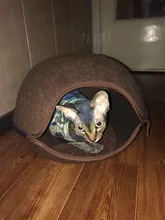 Cat-Bed Cushion Cats-Basket-Bags Nest Pet-Supplies Cave-Sleeping-Bag Zipper for Felt-Cloth
