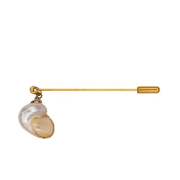 

Brooch on lapel shell 51184 (white, needle, jewelery alloy)