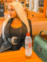 28 30 32 34 pulgadas recto 613 rubia frente de encaje pelucas de cabello humano transparente Virgen sin costuras cierre Frontal peluca Pre arrancado bebé