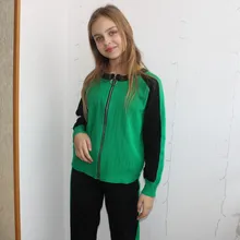 Tracksuits Women Cardigan Sweater Waist-Pants Spring Two-Piece-Sets Knitted White Fashion