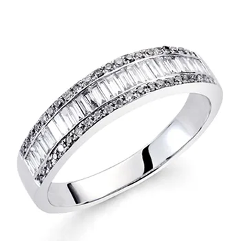 

Ring 18k white gold sparkling diamond carrés 0,45ct [7408]