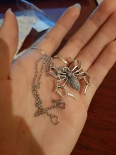 Colgantes de araña para Halloween para hombre y mujer, cadena cruzada redonda, collar de Color plateado, joyería