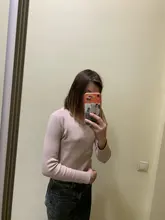 Suéteres de cuello alto para mujer, Jersey de punto informal de manga larga, elástico, Delgado, a la moda, otoño e invierno, 2021