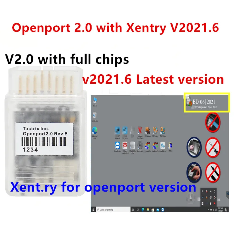 2021 Tactrix Openport 2.0 Ecu Chip Tuning Tool Per Mercedes Open Port Usb 2.0 Con Xentry V2021.6 Software Più Recente Ecu Flash Obd2