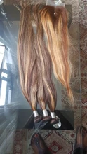 Ishow destacar mechones con cierre brasileño hueso recto mechones con cierre marrón Remy extensiones de cabello humano con cierre