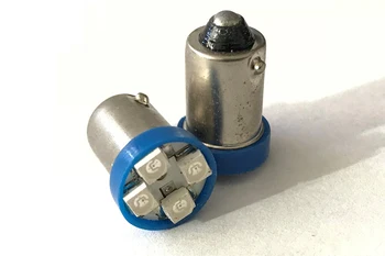 

Pair 2 Led bulbs BA9S T4W straight feet with 4 Smd 3528 Blue color Blue 12V 0,2W