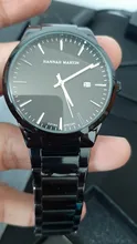 Reloj de marca superior para hombre, de acero inoxidable, de cuarzo, de negocios, negro completo, resistente al agua, masculino
