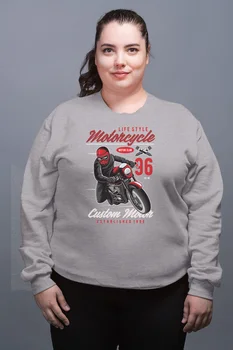 

Angemiel Wear Life Style Motorcyle Gray Female Sweatshirt