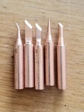 5 unids/set los mejores originales boquilla de soldadura libre de oxígeno de cobre punta de hierro de soldadura libre de plomo no-stick de Punta 900M-T-IS Kit de herramienta
