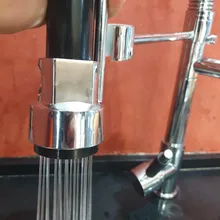 Kitchen Faucet Pull-Out Chrome-Spring Mixer Dual-Spout Single-Handle 360-Rotation Side-Sprayer