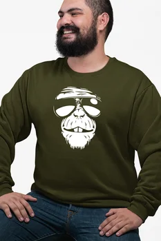 

Angemiel Wear Glasses Vicinity Monkey Green Men 'S Sweatshirt