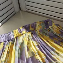 REALEFT-faldas largas plisadas con estampado Floral para mujer, faldas largas de tul, de cintura alta, sueltas, para primavera y verano, 2021