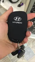 Funda de silicona para llave de coche, funda para Hyundai Tucson Sonata Ix35 Ix25 I20 Creta Santa Fe GLS SPORT Elantra Reina, funda Fob