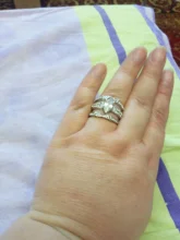 FDLK-Conjunto de anillos de boda elegantes para mujer, joyería de compromiso con brillante intenso, anillo de circón para mujer, 2 uds.