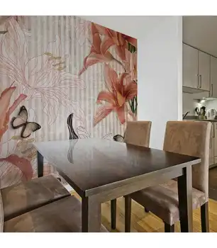 

Mural-flowers and butterflies