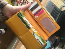 YIZHONG-cartera de lujo de cuero para mujer, billeteras femeninas, tarjetero, bolso de mano largo