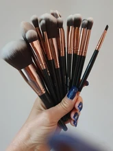 Anmor-Juego de brochas de maquillaje, para base de sombra de ojos, colorete en polvo, delineador de ojos, pestañas, labios, herramienta cosmética, 4-16 Uds.
