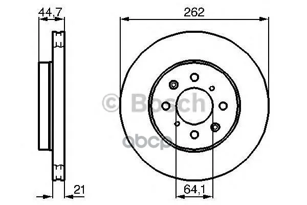 Диск Тормозной Передний Honda Civic V-Vii 0986478174 Bosch арт. 0986478174