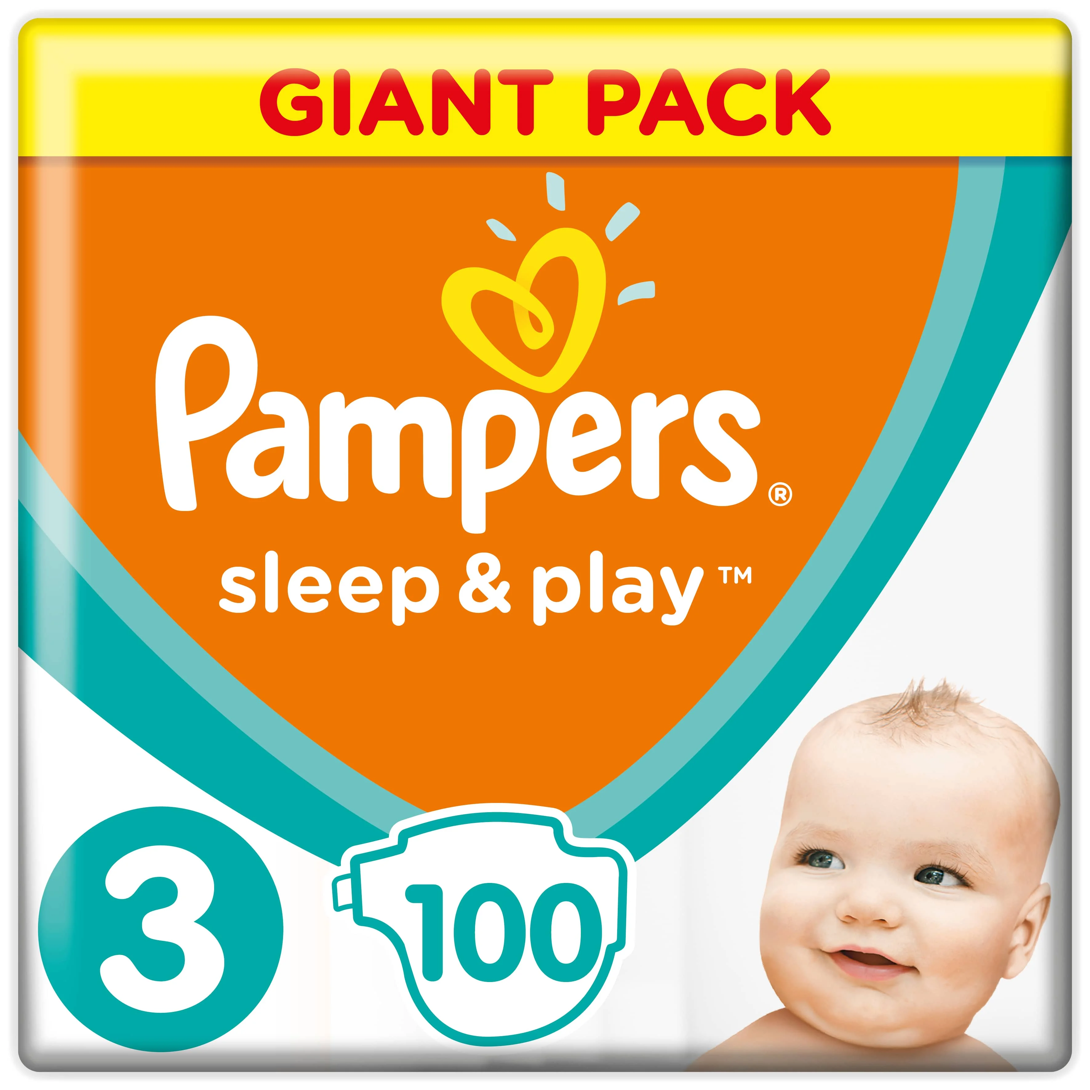 Подгузники Pampers Sleep& Play 6-10 кг, 3 размер, 100шт