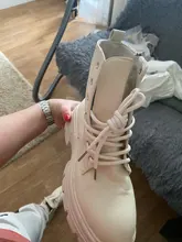 COOTELILI-Botines de punta redonda con cremallera y cordones para mujer, zapatos de moda, antideslizantes, con tacón de 5,5 cm, 2020