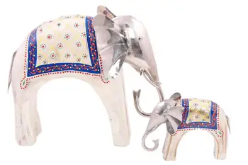 

Figurine "elephants pair" (wood, iron) 2 pcs. up