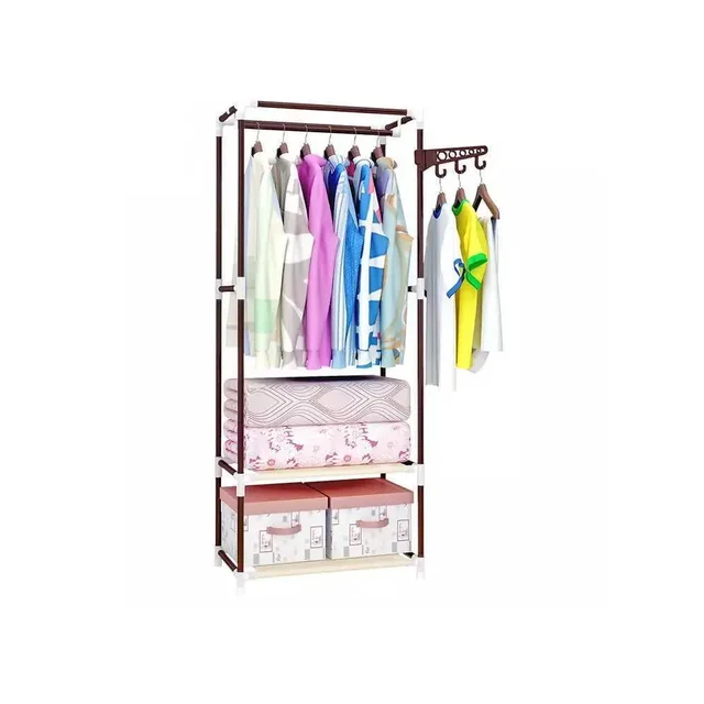 вешалка напольная; вешалка для одежды; вешалка напольная металлическая; шкаф каркасный; двойная стойка; органайзер для хранения вещей; напольная вешалка для одежды с полками; для обуви и сумок; стойка для хранения вещей; гардеробная; полка для обуви; подставка; стойка; стеллаж; рейл; Auburn