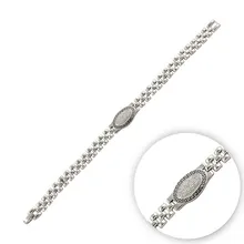 Серебряный 925 пробы браслет с цирконием