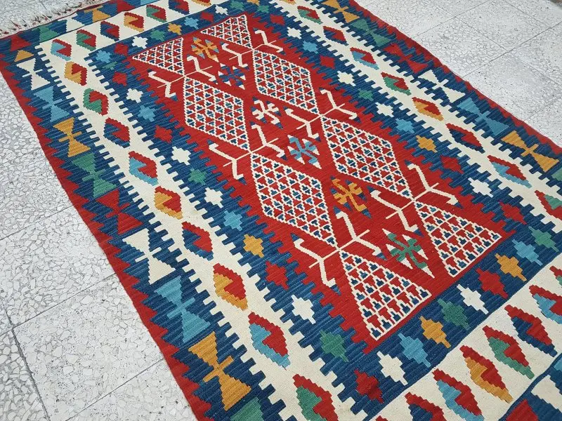 Ковер Юго-Западный гобелен народное искусство келим 4'12 ''X 7'11''/152x241 см