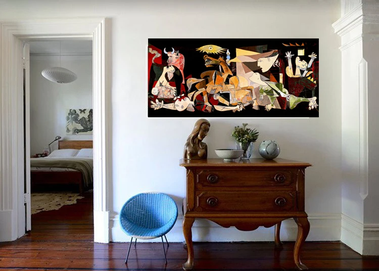 Günstig Spanien Frankreich Picasso Guernica Vintage Klassische Deutschland Abbildung Leinwand Kunstdruck Malerei Poster Wand Bild Für Home Dekoration
