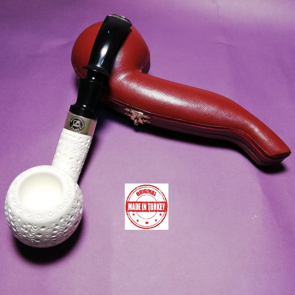 

Meerschaum Pipe Best Finest Natural Stone Hand Made Hand-Carved Meerschaum Pipe from Turkey - TNT Express Fastest Free Shipping