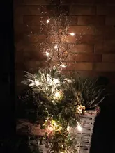 String-Light Battery Party-Decoration Silver-Wire White Garland LED Fairy Powered Christmas
