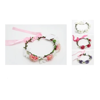 

Corona de flores de tela para mujer