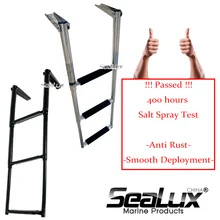 Sealux лодка аксессуары морской 3 шаг нержавеющая сталь телескопическая лестница плавать шаг над платформой прошел 400h Соль спрей тест
