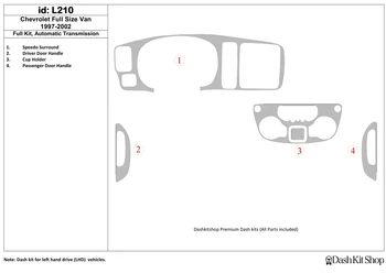

Interior lining for Chevrolet Full Size Van 1997-2002. Set L210.