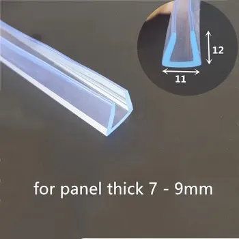 

7-9mm Thick Panel Board Sheet PVC U Strip Edge Shield Encloser Bound Glass Metal Wood Vehicle Seals 1.59m 2.05m odd Transparent