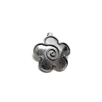 

Pendant 925 sterling silver m 25mm. Spiral flower rusty smooth [AA7708]