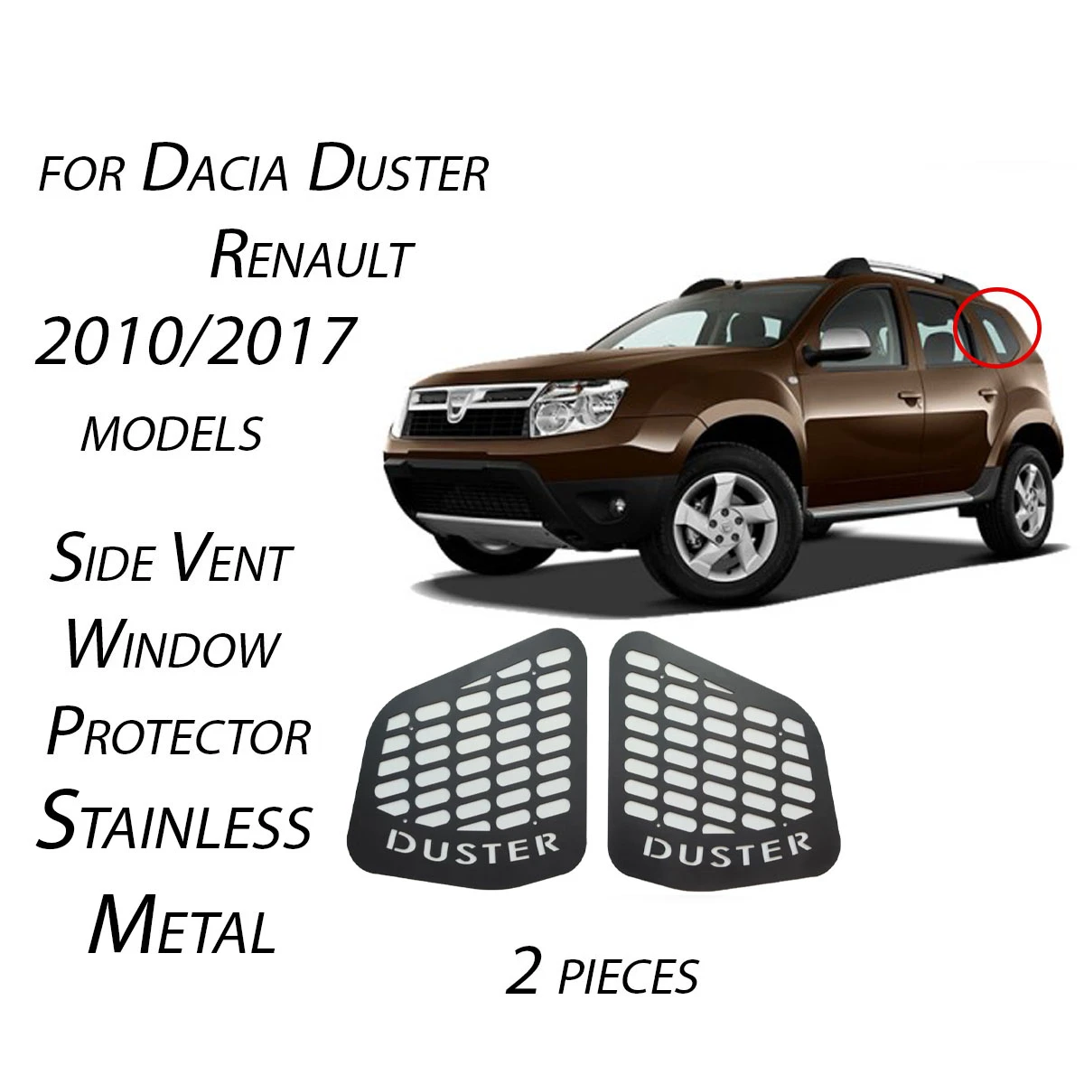 For Dacia Duster Renault Stainless Steel Chrome Window Frame Trim Piece Design Exterior Car