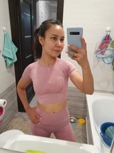 Traje deportivo Vital sin costuras de 2 piezas, Top corto de manga corta para Fitness, Leggings de cintura alta sin costuras para mujer, ropa de entrenamiento para gimnasio, conjunto de Yoga