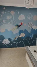 Custom Wallpaper Tv-Background-Wall Bedroom Beibehang Living-Room Childrens Spaceship