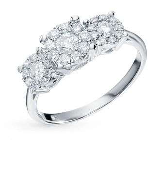 

Gold ring with diamonds sunlight sample 585