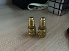 Adaptador a manguera de carga de 5/16 , bomba R410A de latón para Mini aires acondicionados refrigerantes HVAC de 1/4, piezas de herramientas eléctricas R410, HOWHI