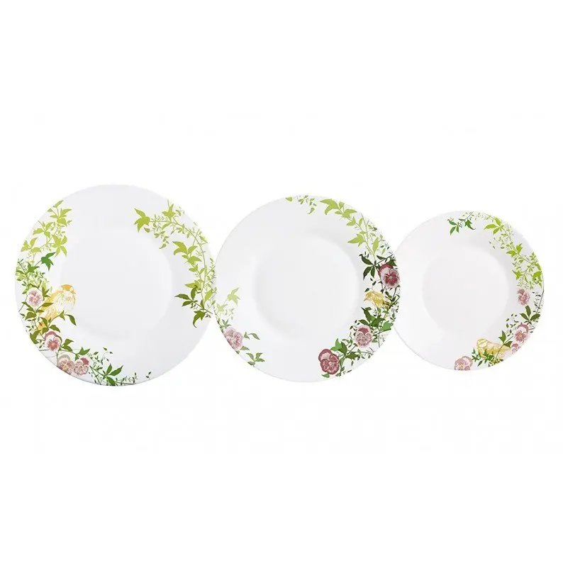 SERVIZIO PIATTI DA TAVOLA IN ARCOPAL Pz 18 LATONE LUMINARC|Dishes \u0026 Plates|  - AliExpress