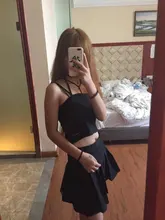 Sexy Skirt A-Line Lace-Up Punk Girls Harajuku Gothic High-Waist Preppy Women Summer Hip-Hop