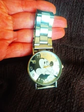 Caliente Mickey Mouse marca reloj de las mujeres con estilo de malla de acero inoxidable reloj de cuarzo Casual chica regalo Relogio reloj de los hombres