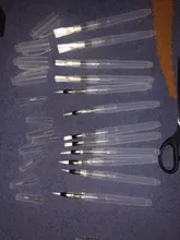 Agua cepillo pluma pincel de con depósito de agua para acuarela pluma acuarela, pintura de marcadores (12 piezas)