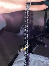 2020 nueva moda hecho a mano cuenta redonda de cristal Rosario Católico calidad de Cruz collar de perlas Cruz colgantes religiosos collar